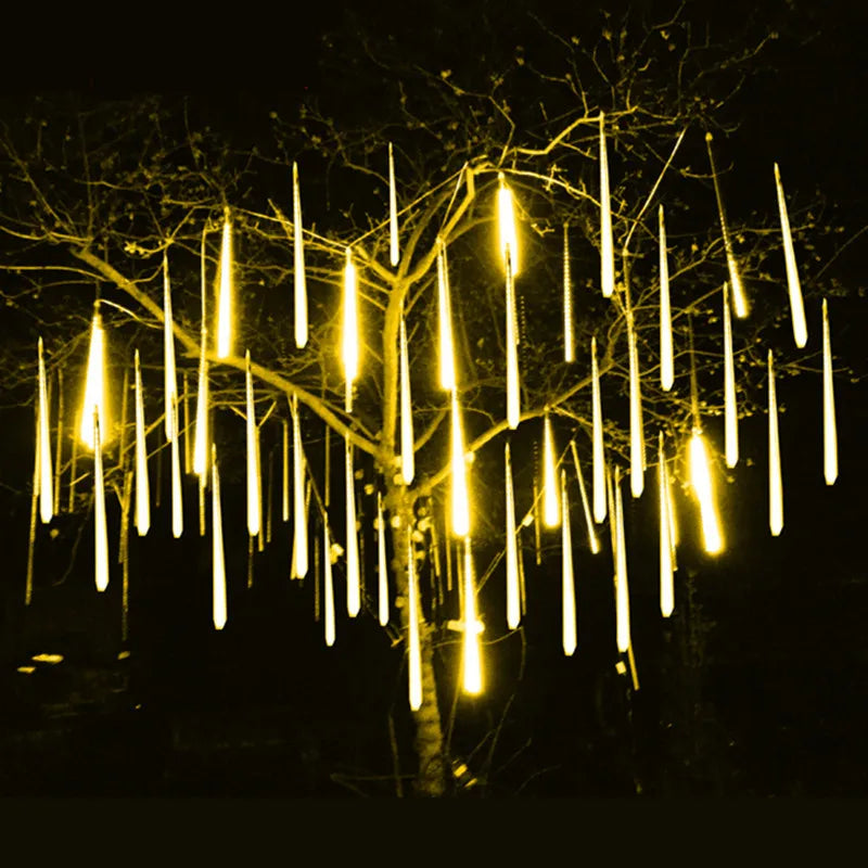Meteor Shower Rain LED Fairy String Lights Festoon Street Garland Christmas Decorations for Home Outdoor Wedding New Year Decor