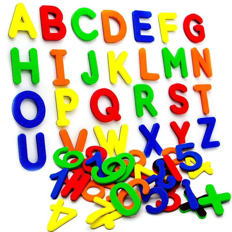 24-76pcs Magnetic Alphabet Letters EVA Foam Refrigerator Stickers Toddlers Kids Learning Spelling Counting Educational Toys Gift